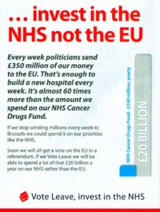 Vote Leave's misleading 'NHS' leaflet.