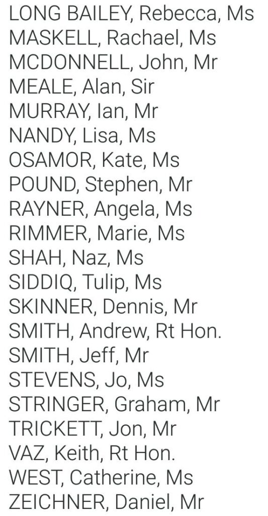 160720 Labour MPs against Trident 2