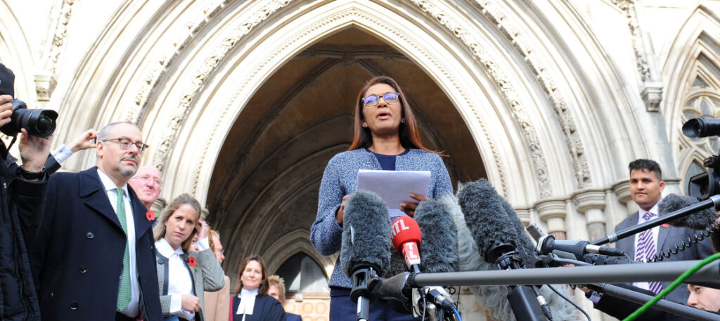 Gina Miller spoke outside the high court after the ruling [Image: PA Images].