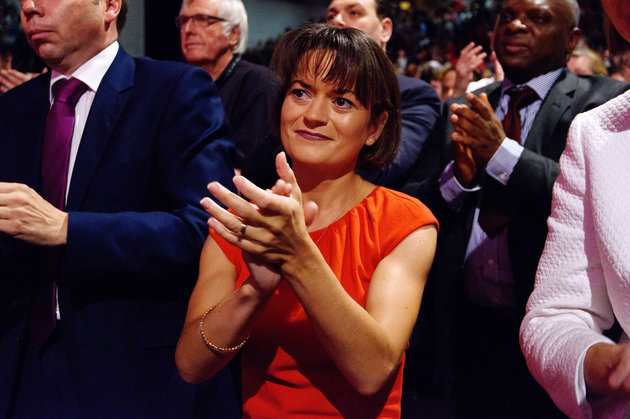 Two-faced: Johanna Baxter is pictured applauding Labour leader Jeremy Corbyn during a speech in Brighton - before embarking on a series of backstabbing plots[Image: Ben Pruchnie via Getty Images].