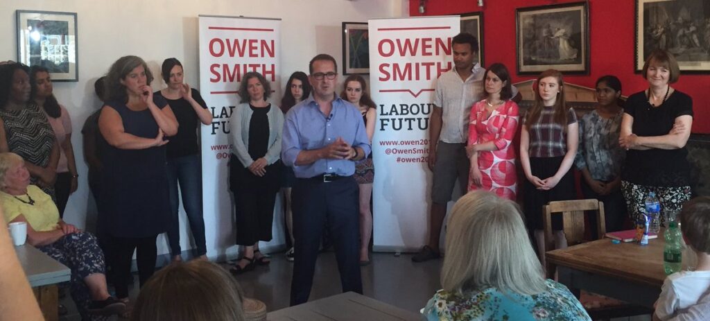 Owen Smith launching his attack on misogyny. Twitter critics were quick to point out that he mentioned no concrete action at all, despite Jeremy Corbyn having been criticised for the same over his plan to end workplace discrimination. And then there was, "Why are you doing that stupid legs apart stance that the Tories do?" (To which the answer seems to be, because he is keen to join the Lynton Crosby school of style.