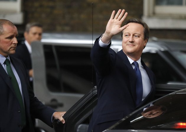 Good riddance: David Cameron killed his own political career by following policies that made people more likely to oppose him in the EU referendum: [Image: Frank Augstein/AP].
