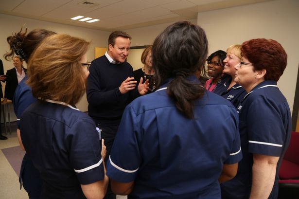 David Cameron was happy to cut the NHS to the bone. Now these cuts are being felt at his local hospital, he is changing his tune [Archive image: Getty Images].