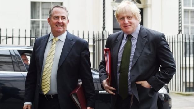 Liam Fox has been critical of Boris Johnson's department, suggesting he should take charge of economic diplomacy [Image: EPA].