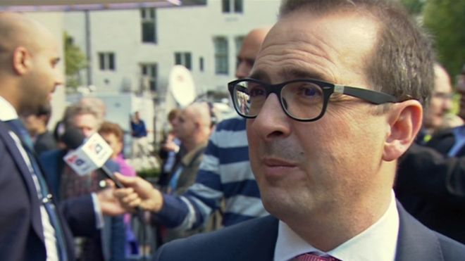 With an expression like that on his face Owen Smith can either be sucking a lemon or saying the word "Momentum". Which do you think it is? [Image: BBC.]