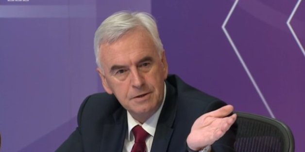 John McDonnell presented a very solid case for the current Labour leadership, despite loud but misguided opposition from other Question Time panellists, and even chairman David Dimbleby himself [Image: BBC].