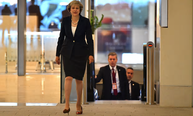 Theresa May: ‘This marks the first stage in the UK becoming a sovereign and independent country again.’ It was never anything else; the claim relies on a misinterpretation of EU membership. [Image: Carl Court/Getty Images].