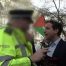 What was Gideon Falter's intention at the pro-Palestine demo he's complaining about?