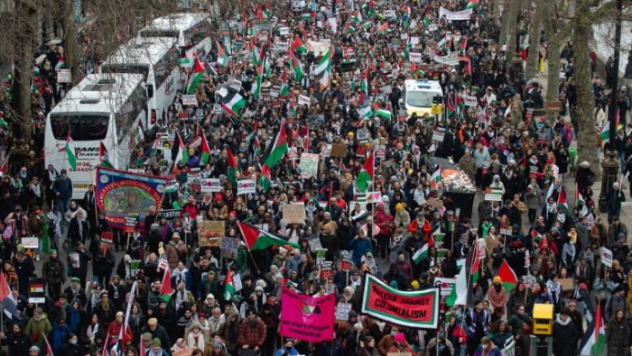 The London pro-Palestine march - in video clips. See and hear why thousands of people turned out to make their voices heard