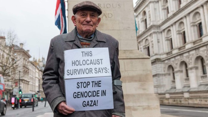 Holocaust survivor faces police questioning for protesting against the Gaza genocide. Join the demonstration against it