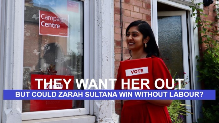 Zarah Sultana campaigning ahead of the 2024 general election