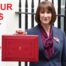 Rachel Reeves holding the Budget red box.