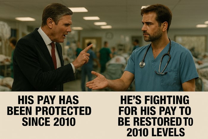 Why must doctors fight for fair pay against MPs who've never had theirs cut?