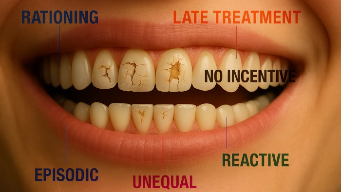 Temporary fillings for a rotten dental system?